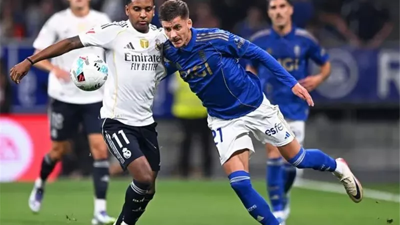 مبابي وفينيسيوس يقودا ريال مدريد لانتصار ثمين على أوفييدو بالدوري الإسباني 