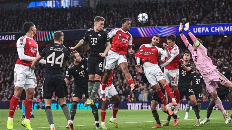 فيديو أهداف مباراة أرسنال وبايرن ميونخ في دوري أبطال أوروبا