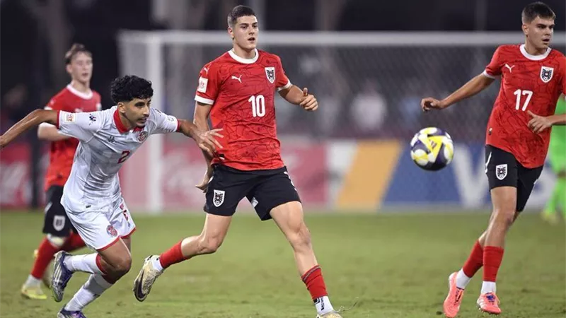 تونس تودع كأس العالم للناشئين بعد الخسارة من النمسا 