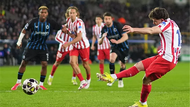 6 أهداف.. أتلتيكو مدريد يتعادل مع كلوب بروج في دوري أبطال أوروبا