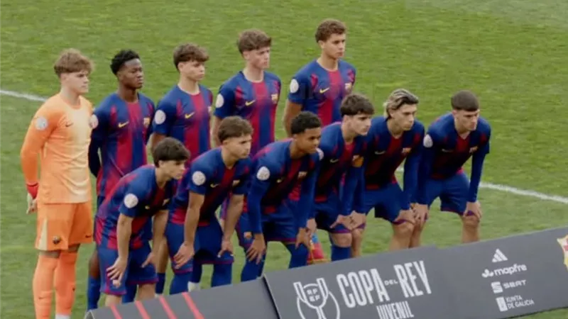 في غياب حمزة عبد الكريم.. برشلونة يكتسح جيمناستيك بخماسية بالدوري الإسباني للشباب