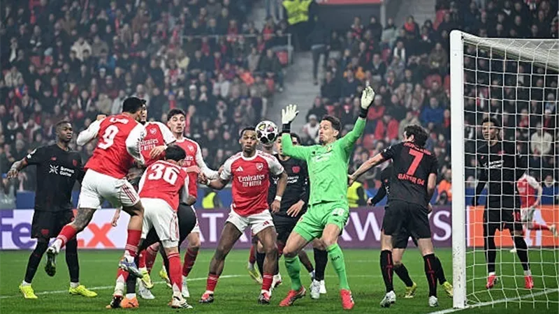 التشكيل الرسمي لمباراة أرسنال أمام باير ليفركوزن في دوري أبطال أوروبا