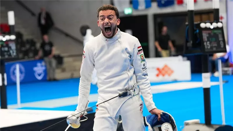 محمد السيد يتوج بذهبية كأس العالم لسيف المبارزة في سويسرا