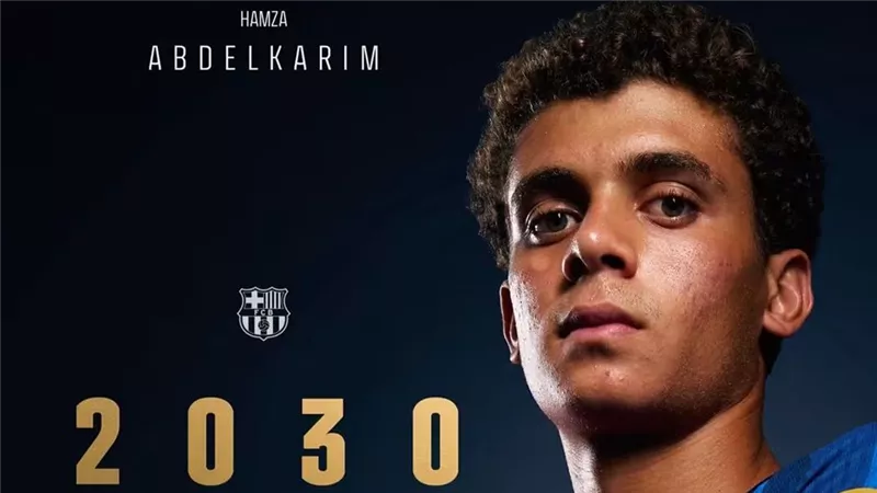 برشلونة يعلن رسميا تجديد عقد حمزة عبدالكريم حتى 2030 
