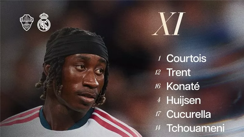 التشكيل الرسمي لمباراة ريال مدريد وإلتشي في الدوري الإسباني